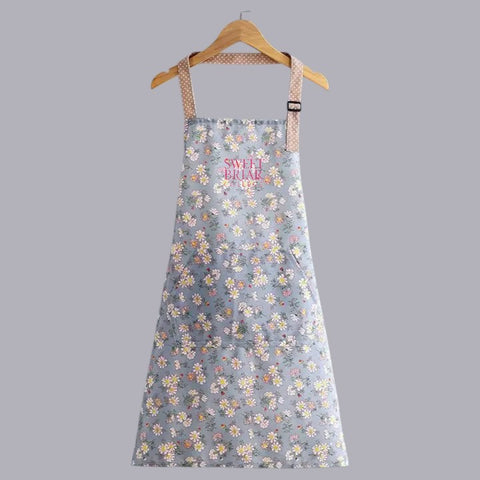 🌸 Floral Print Summer Canvas Apron-Blue