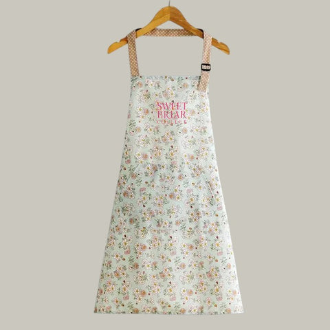 🌸 Floral Print Summer Canvas Apron- Green