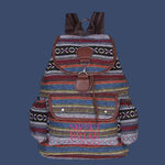 🎒 Boho Vintage Canvas Backpack – SBC Edition-Green