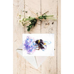 Bee and Lavender Art Card