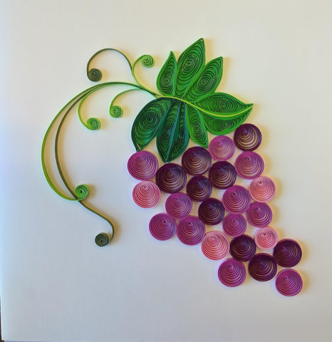 Card Quilling Grapes