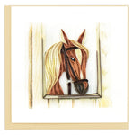 Card Quilling Horse in Stable