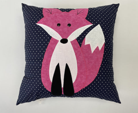 Pillow - Navy Dot with Pink Vixen