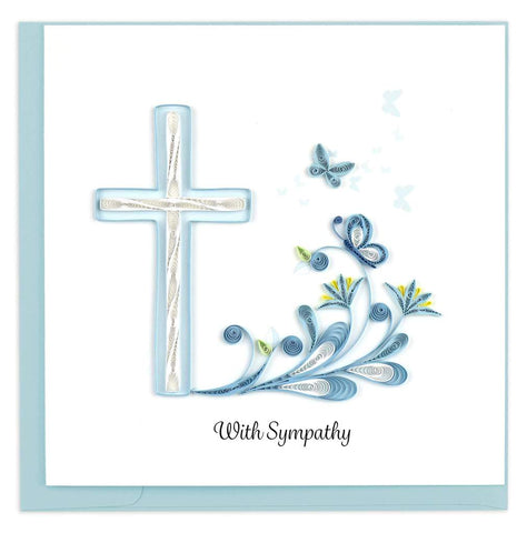 Card Quilling Sympathy Cross