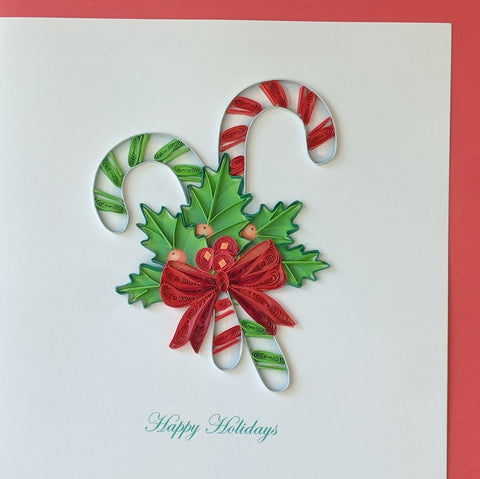 Card Quilling Candy Canes