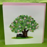 Card Quilling Flowering Tree