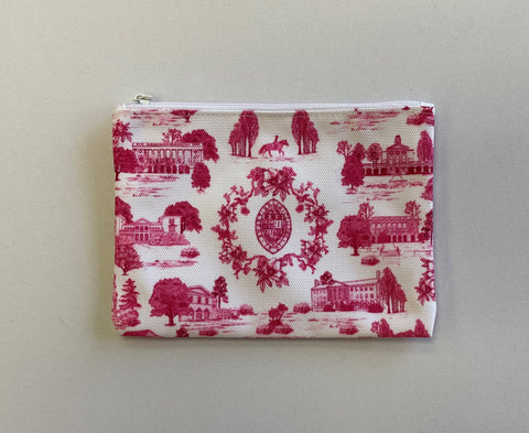 Zippered Pouch Toile Design - Pink
